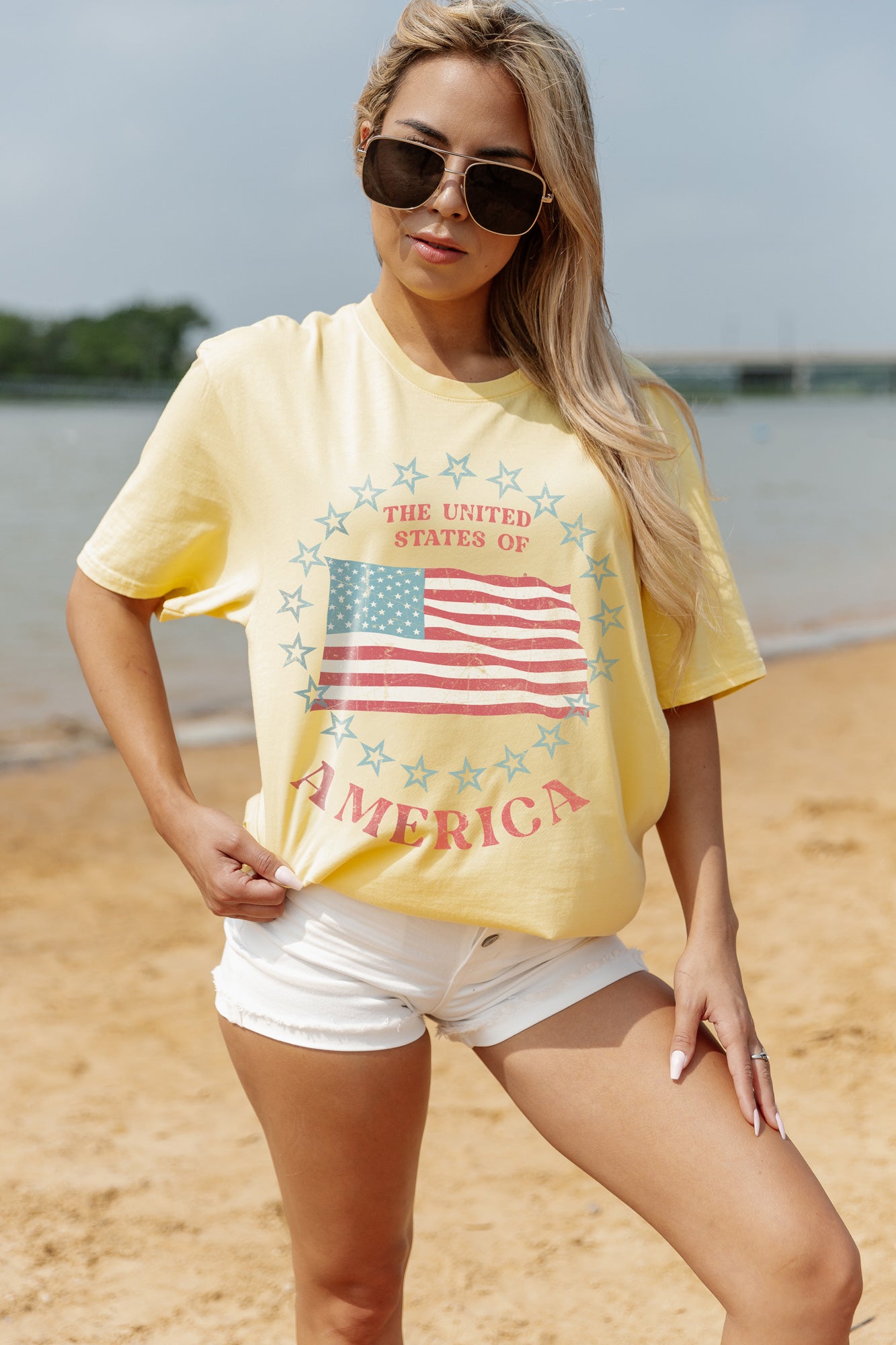 GRAND OLD FLAG GARMENT DYED BOYFRIEND TEE