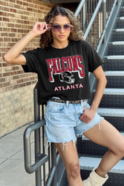 ATLANTA FALCONS PURE VICTORY CLASSIC CROP TEE