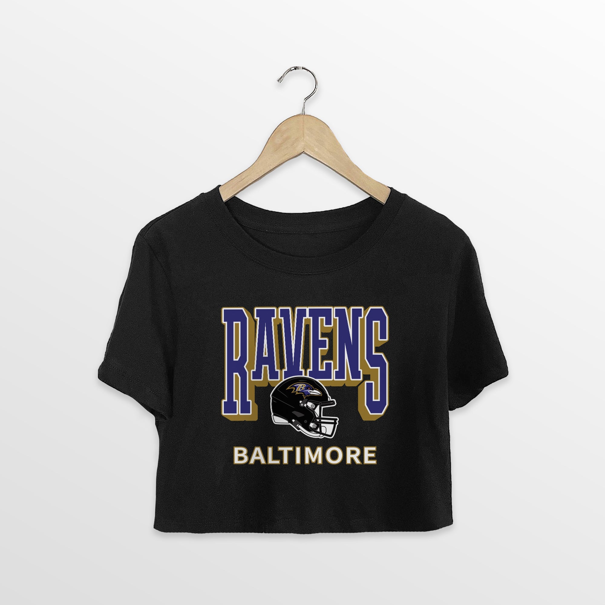 BALTIMORE RAVENS PURE VICTORY CLASSIC CROP TEE