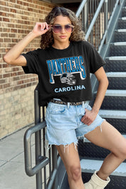 CAROLINA PANTHERS PURE VICTORY CLASSIC CROP TEE