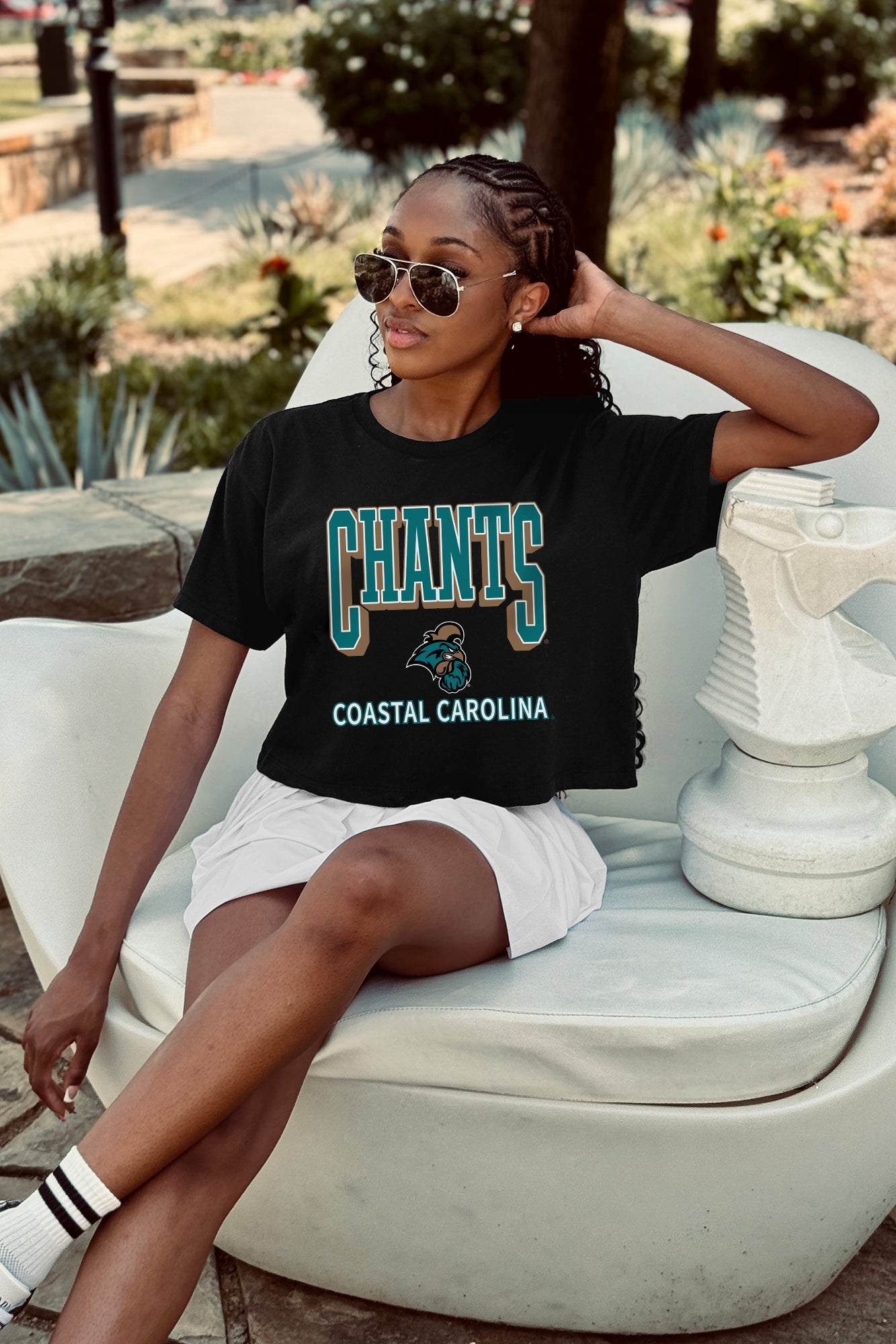 COASTAL CAROLINA CHANTICLEERS PURE VICTORY CLASSIC CROP TEE