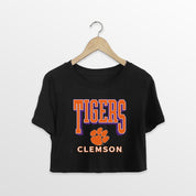 CLEMSON TIGERS PURE VICTORY CLASSIC CROP TEE