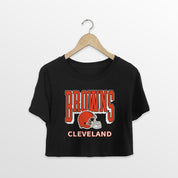 CLEVELAND BROWNS PURE VICTORY CLASSIC CROP TEE
