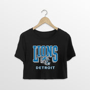 DETROIT LIONS PURE VICTORY CLASSIC CROP TEE