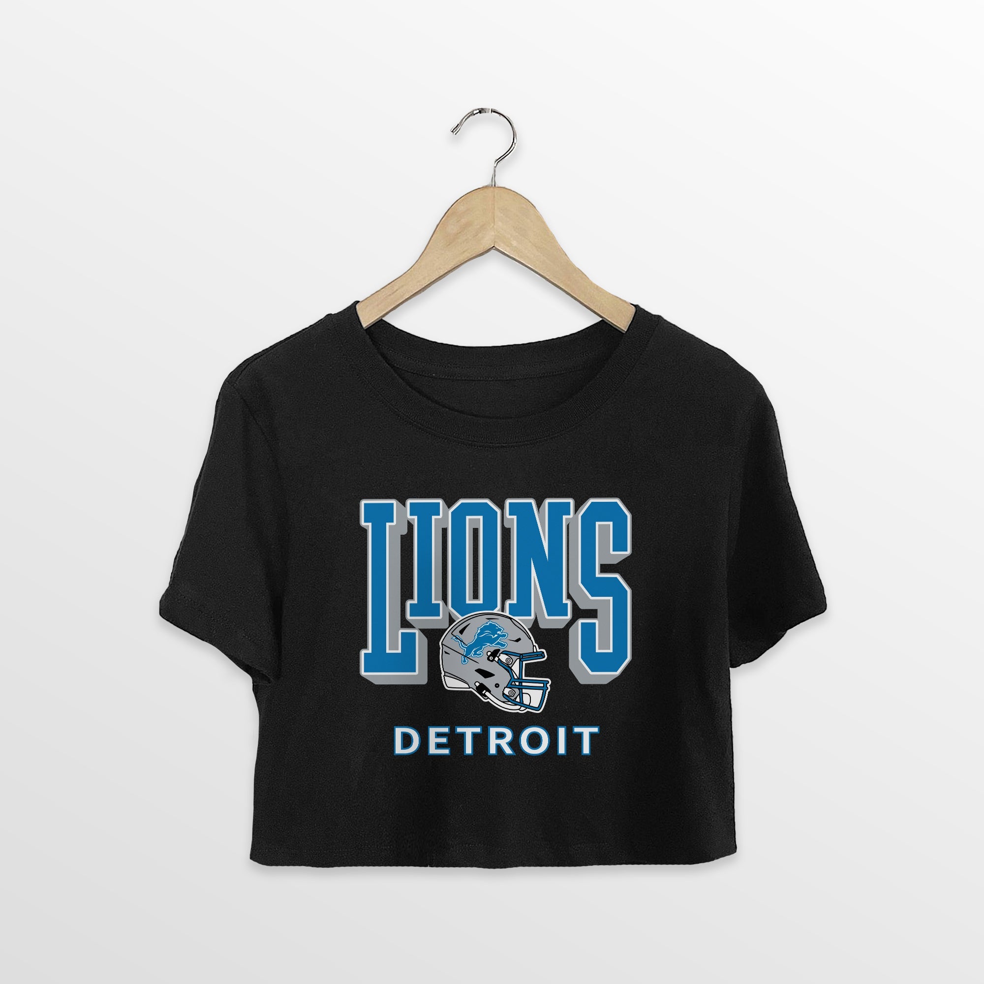 DETROIT LIONS PURE VICTORY CLASSIC CROP TEE
