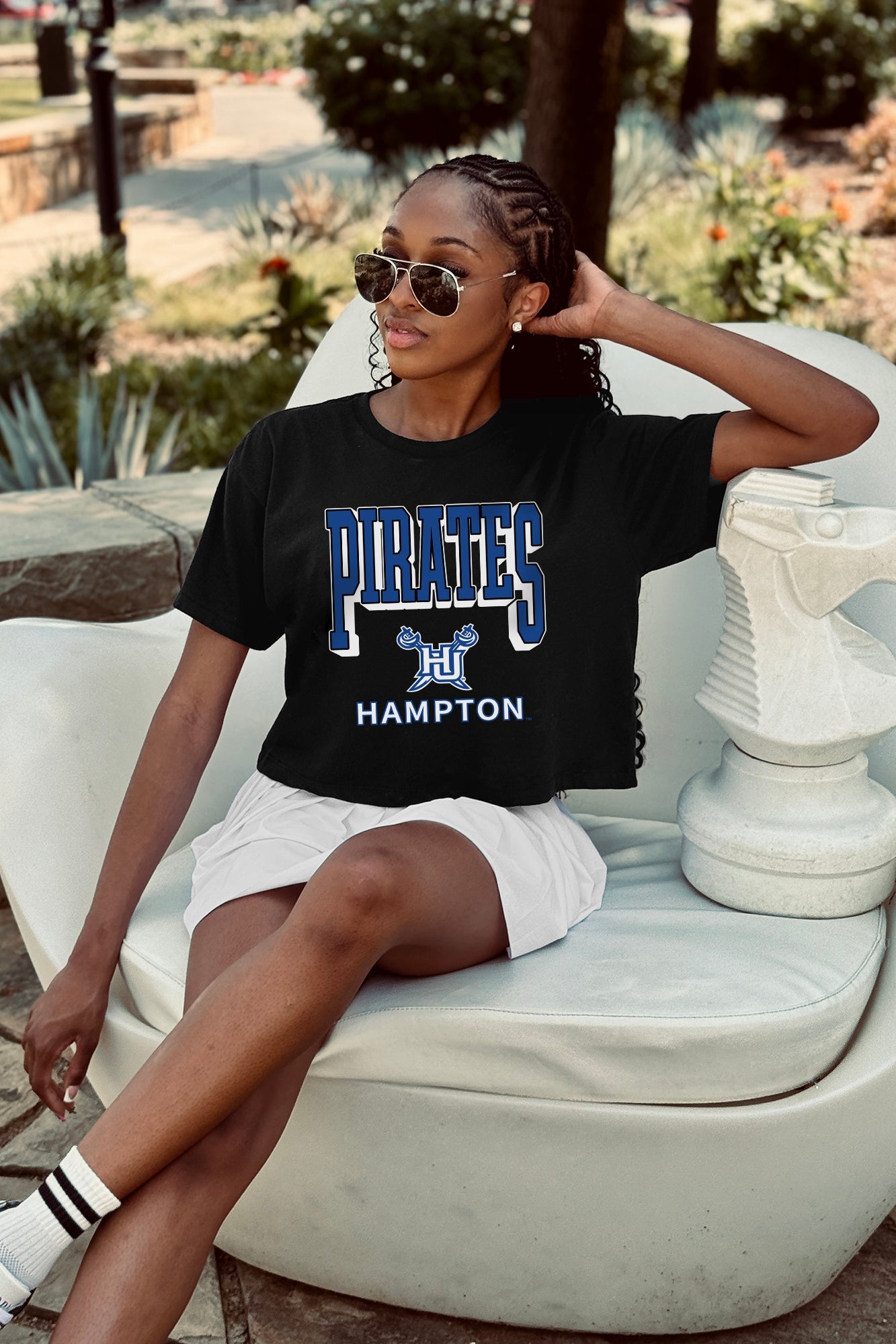 HAMPTON PIRATES PURE VICTORY CLASSIC CROP TEE