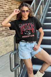 HOUSTON TEXANS PURE VICTORY CLASSIC CROP TEE