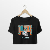 MIAMI DOLPHINS PURE VICTORY CLASSIC CROP TEE