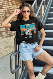 MIAMI DOLPHINS PURE VICTORY CLASSIC CROP TEE