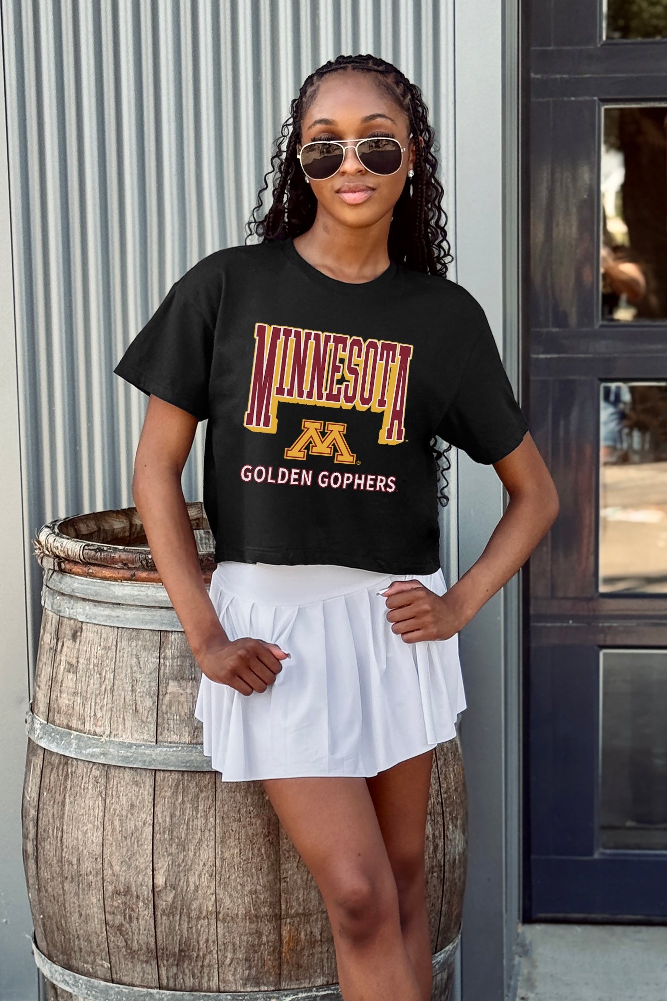 MINNESOTA GOLDEN GOPHERS PURE VICTORY CLASSIC CROP TEE