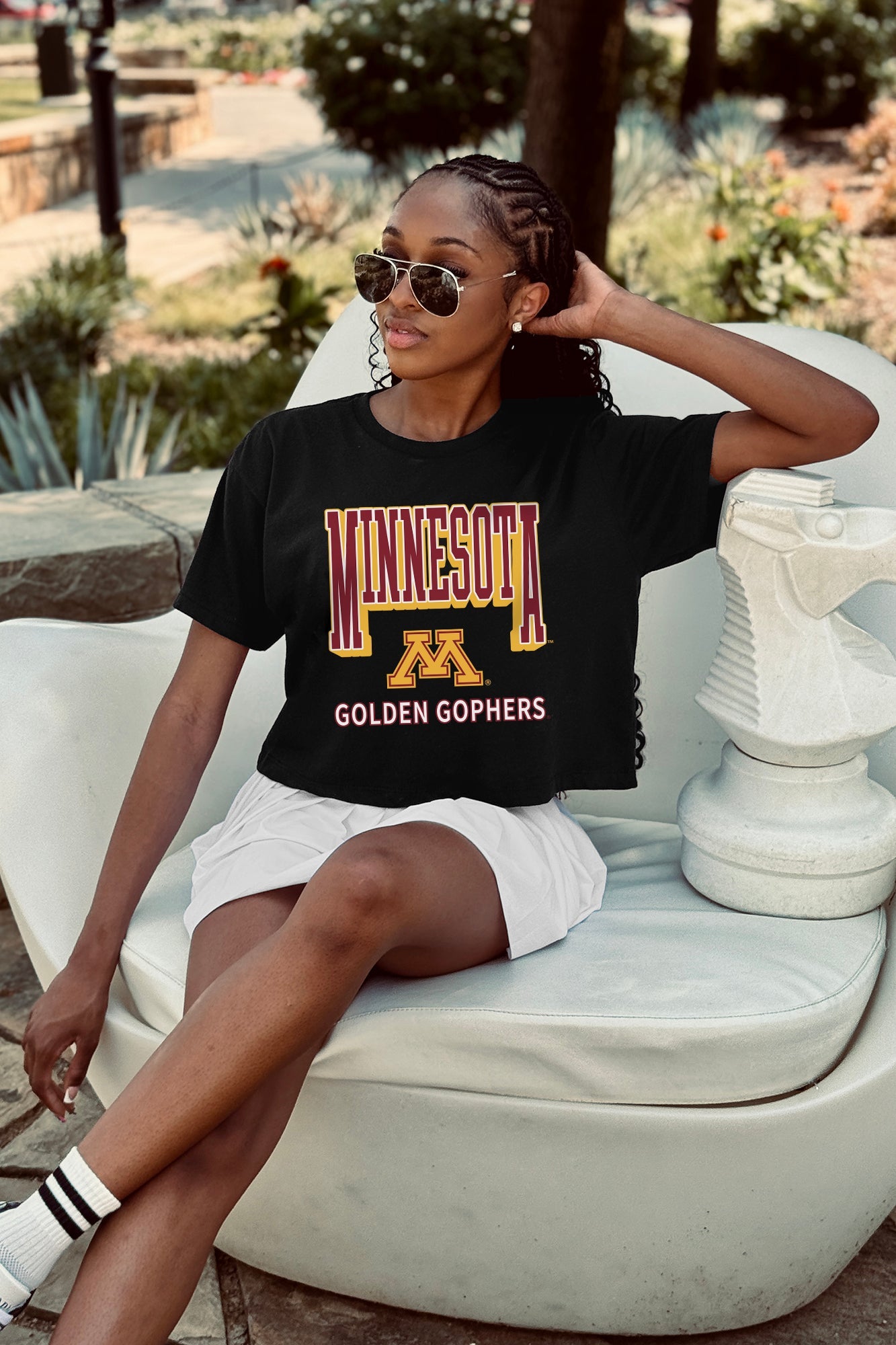 MINNESOTA GOLDEN GOPHERS PURE VICTORY CLASSIC CROP TEE