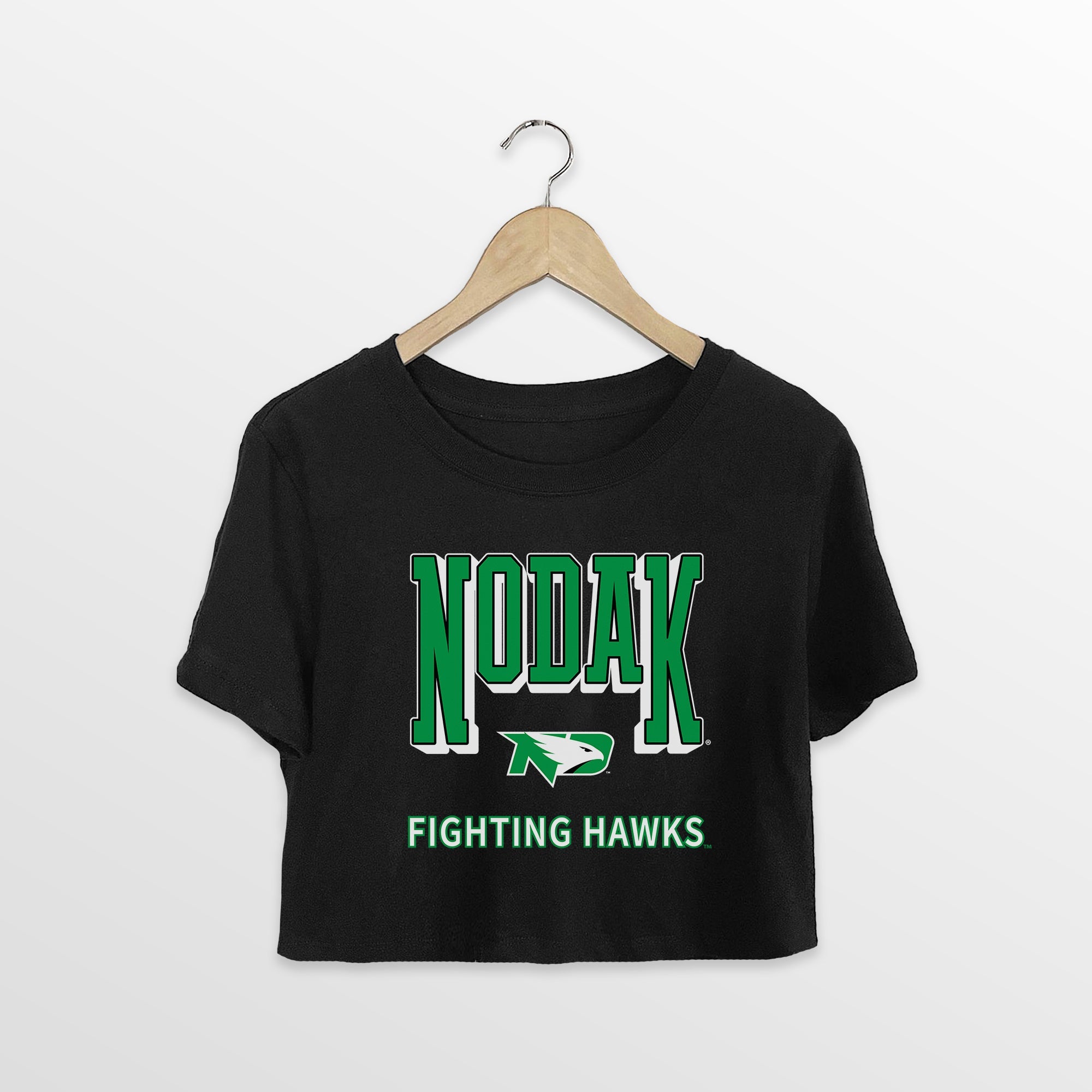 NORTH DAKOTA FIGHTING HAWKS PURE VICTORY CLASSIC CROP TEE