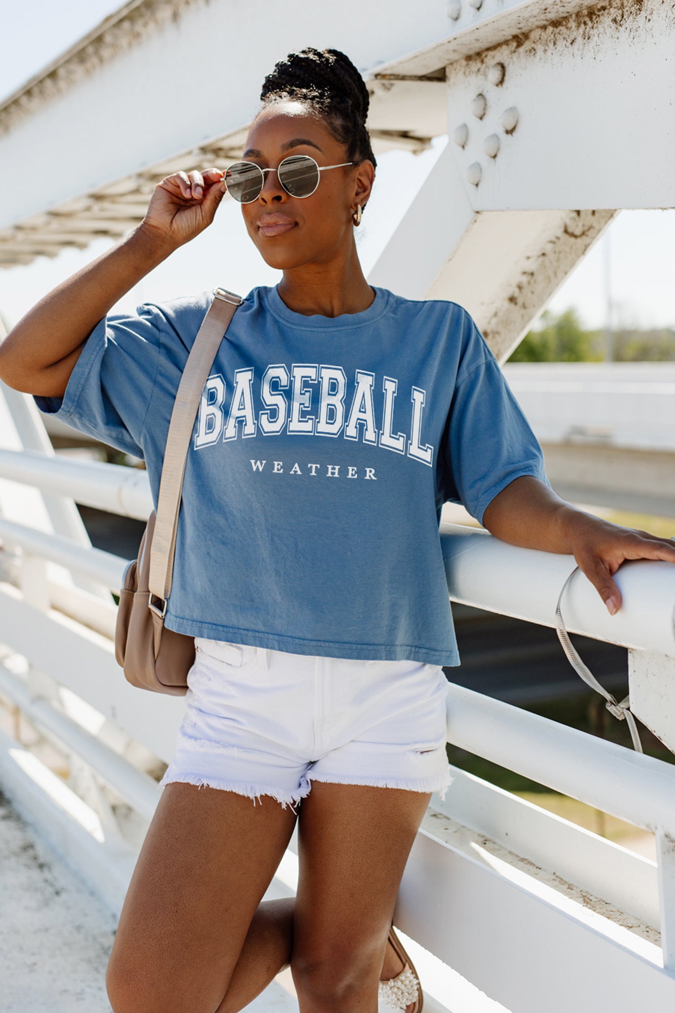 BASEBALL WEATHER CLASSIC CROP TEE