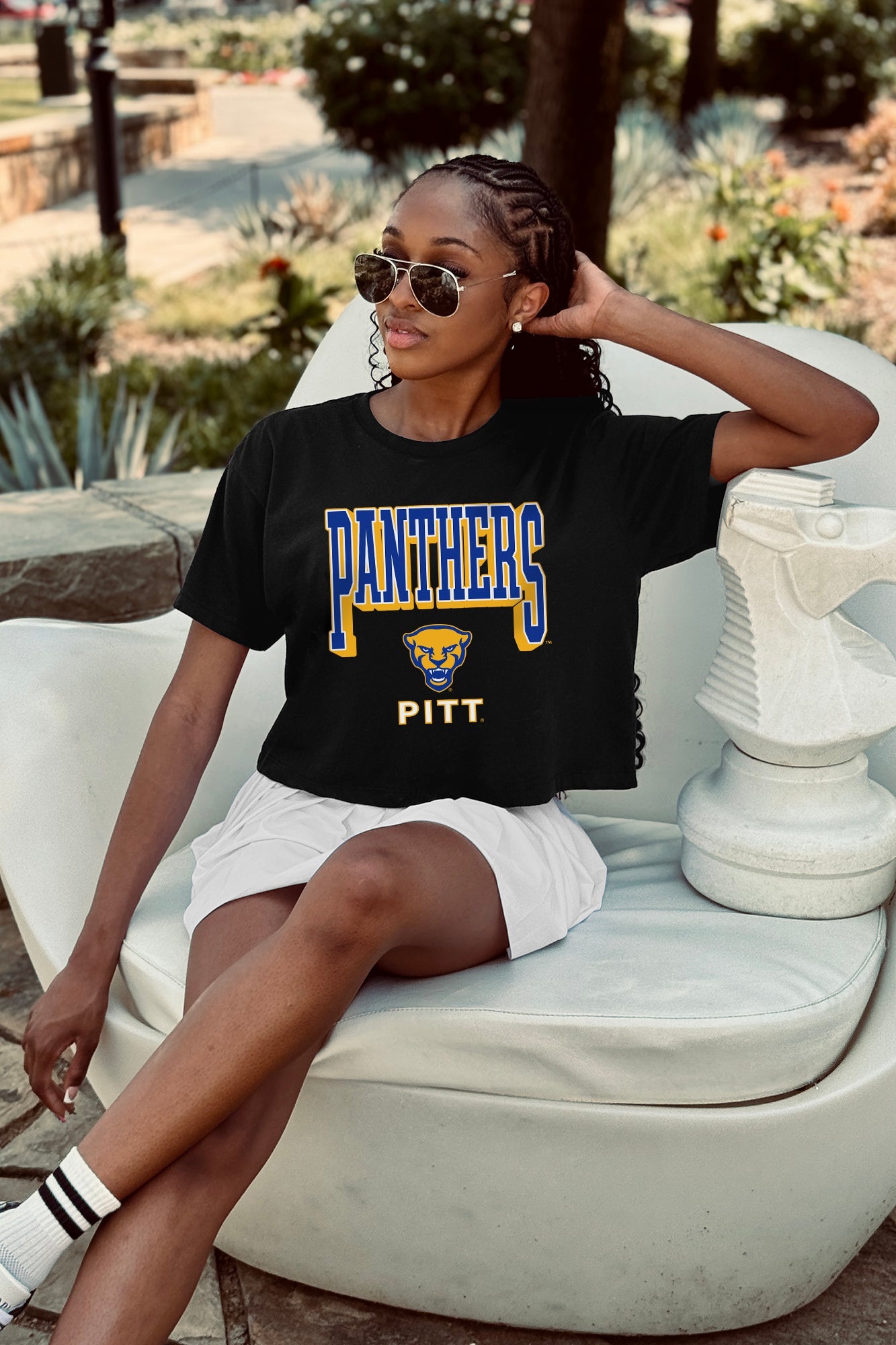 PITTSBURGH PANTHERS PURE VICTORY CLASSIC CROP TEE