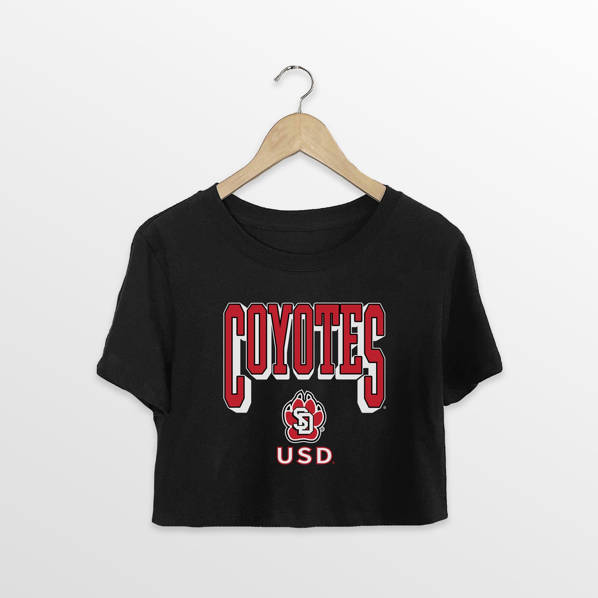 SOUTH DAKOTA COYOTES PURE VICTORY CLASSIC CROP TEE