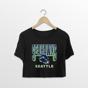 SEATTLE SEAHAWKS PURE VICTORY CLASSIC CROP TEE
