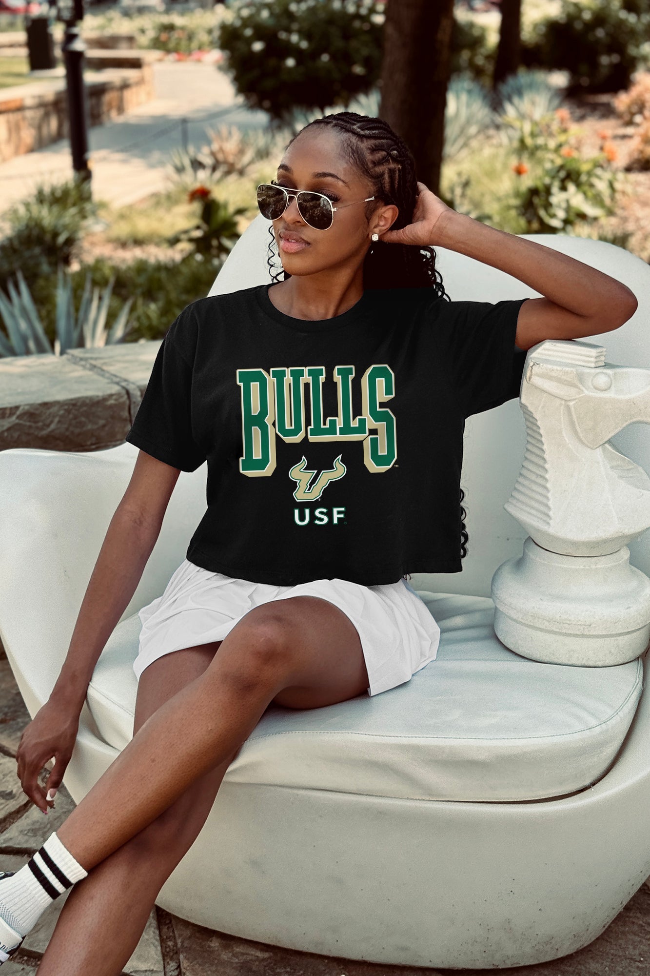 SOUTH FLORIDA BULLS PURE VICTORY CLASSIC CROP TEE