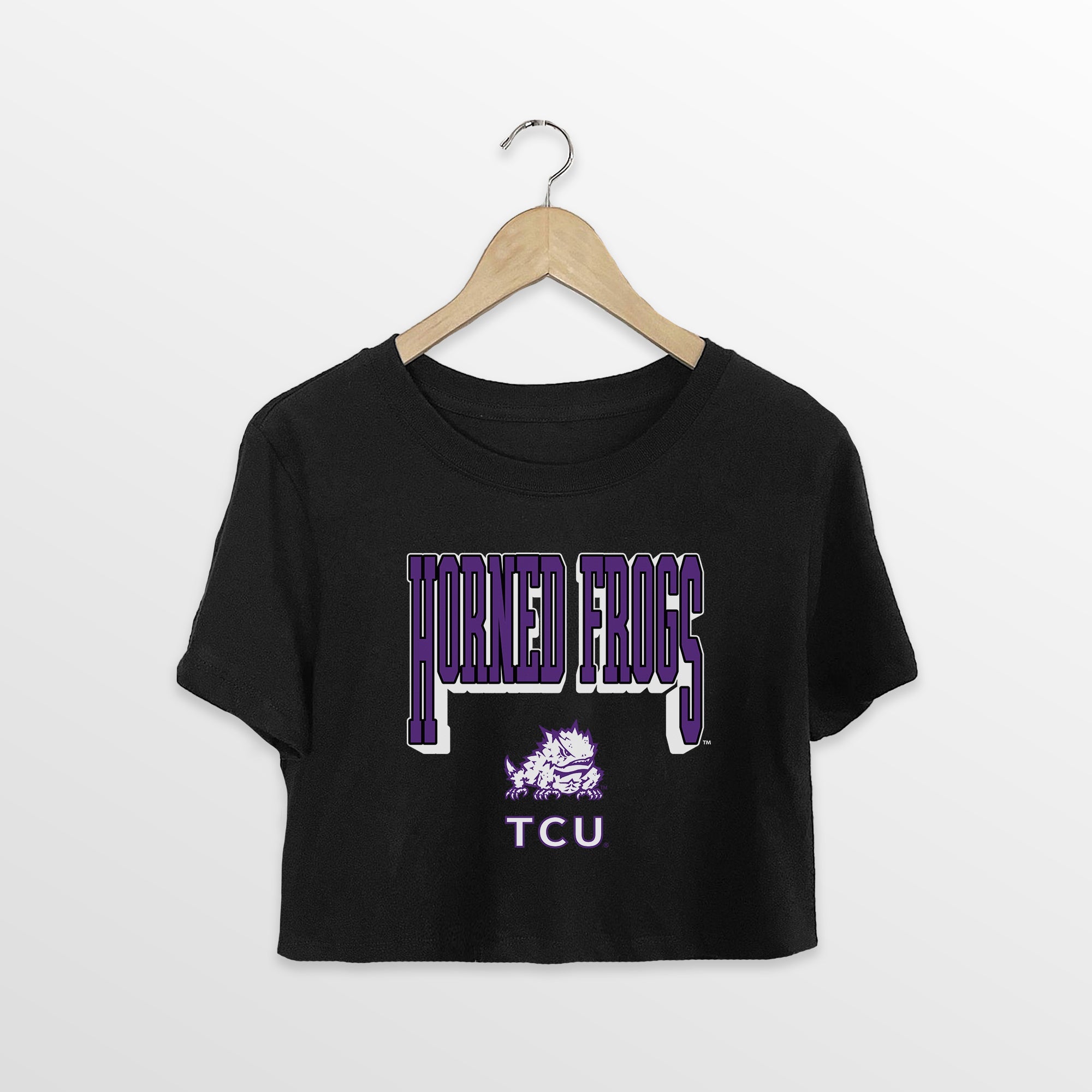 TCU HORNED FROGS PURE VICTORY CLASSIC CROP TEE