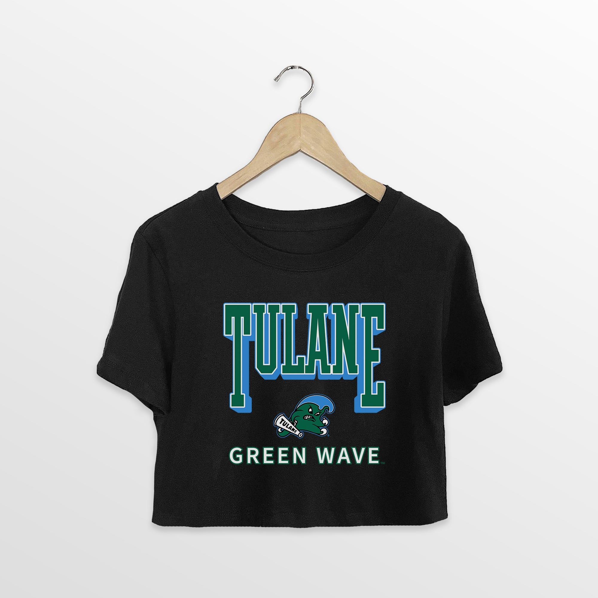 TULANE GREEN WAVE PURE VICTORY CLASSIC CROP TEE