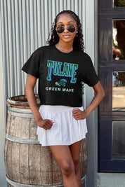 TULANE GREEN WAVE PURE VICTORY CLASSIC CROP TEE
