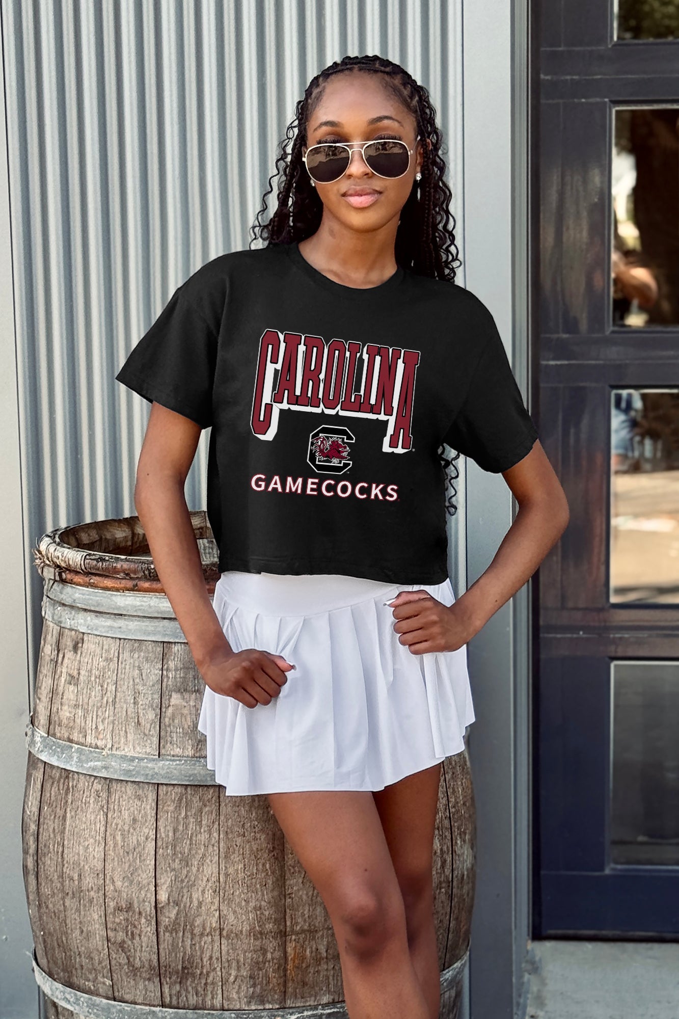SOUTH CAROLINA GAMECOCKS PURE VICTORY CLASSIC CROP TEE