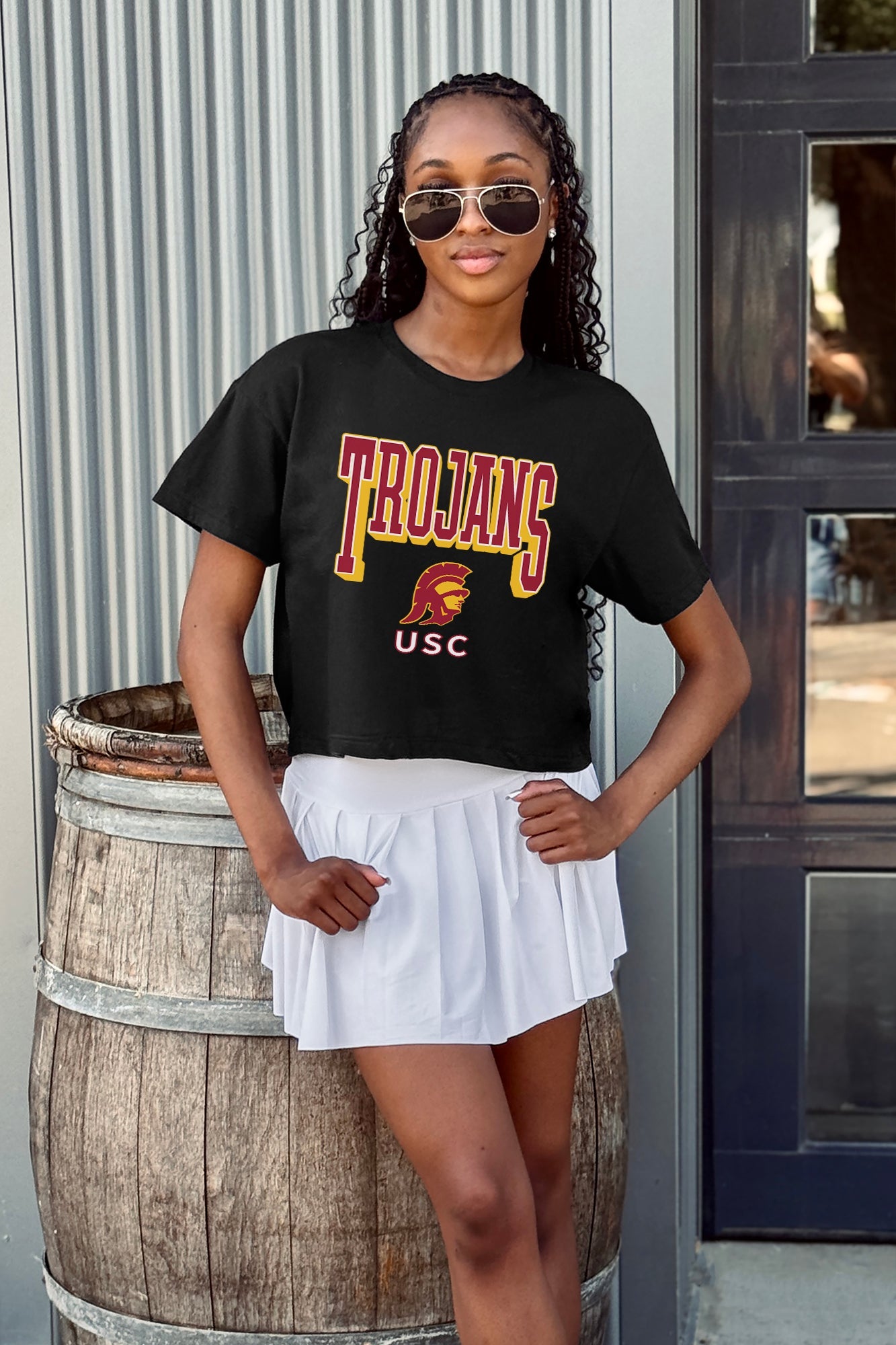 USC TROJANS PURE VICTORY CLASSIC CROP TEE