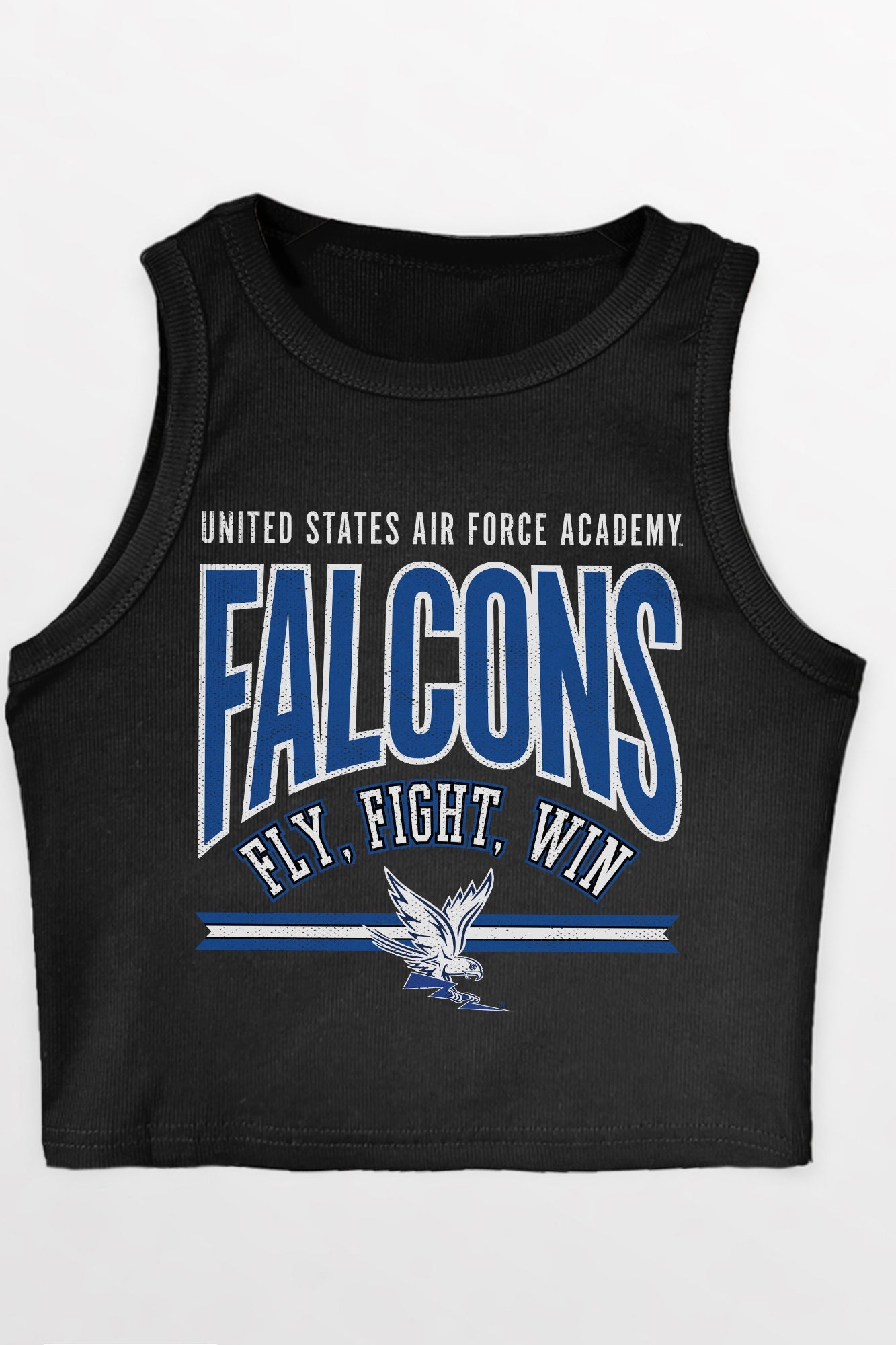 AIR FORCE FALCONS MIC DROP ESSENTIAL RIBBED CROP TANK