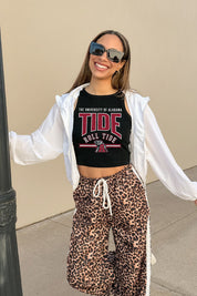 ALABAMA CRIMSON TIDE MIC DROP ESSENTIAL RIBBED CROP TANK