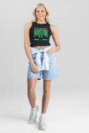 AUSTIN FC MIC DROP ESSENTIAL RIBBED CROP TANK