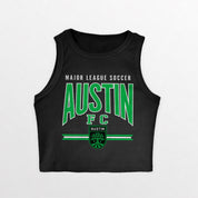 AUSTIN FC MIC DROP ESSENTIAL RIBBED CROP TANK