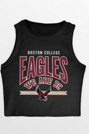 BOSTON COLLEGE EAGLES MIC DROP ESSENTIAL RIBBED CROP TANK