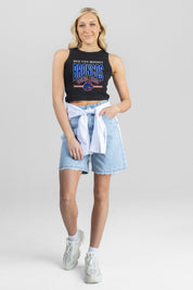 BOISE STATE BRONCOS MIC DROP ESSENTIAL RIBBED CROP TANK