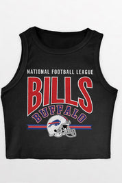 BUFFALO BILLS MIC DROP ESSENTIAL RIBBED CROP TANK