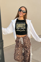 CENTRAL FLORIDA KNIGHTS MIC DROP ESSENTIAL RIBBED CROP TANK