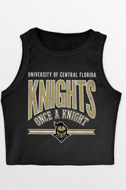 CENTRAL FLORIDA KNIGHTS MIC DROP ESSENTIAL RIBBED CROP TANK