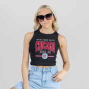 CHICAGO FIRE FC MIC DROP ESSENTIAL RIBBED CROP TANK