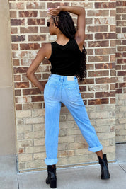 CHICAGO BEARS PURE VICTORY ESSENTIAL RIBBED CROP TANK