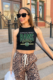 COLORADO STATE RAMS MIC DROP ESSENTIAL RIBBED CROP TANK