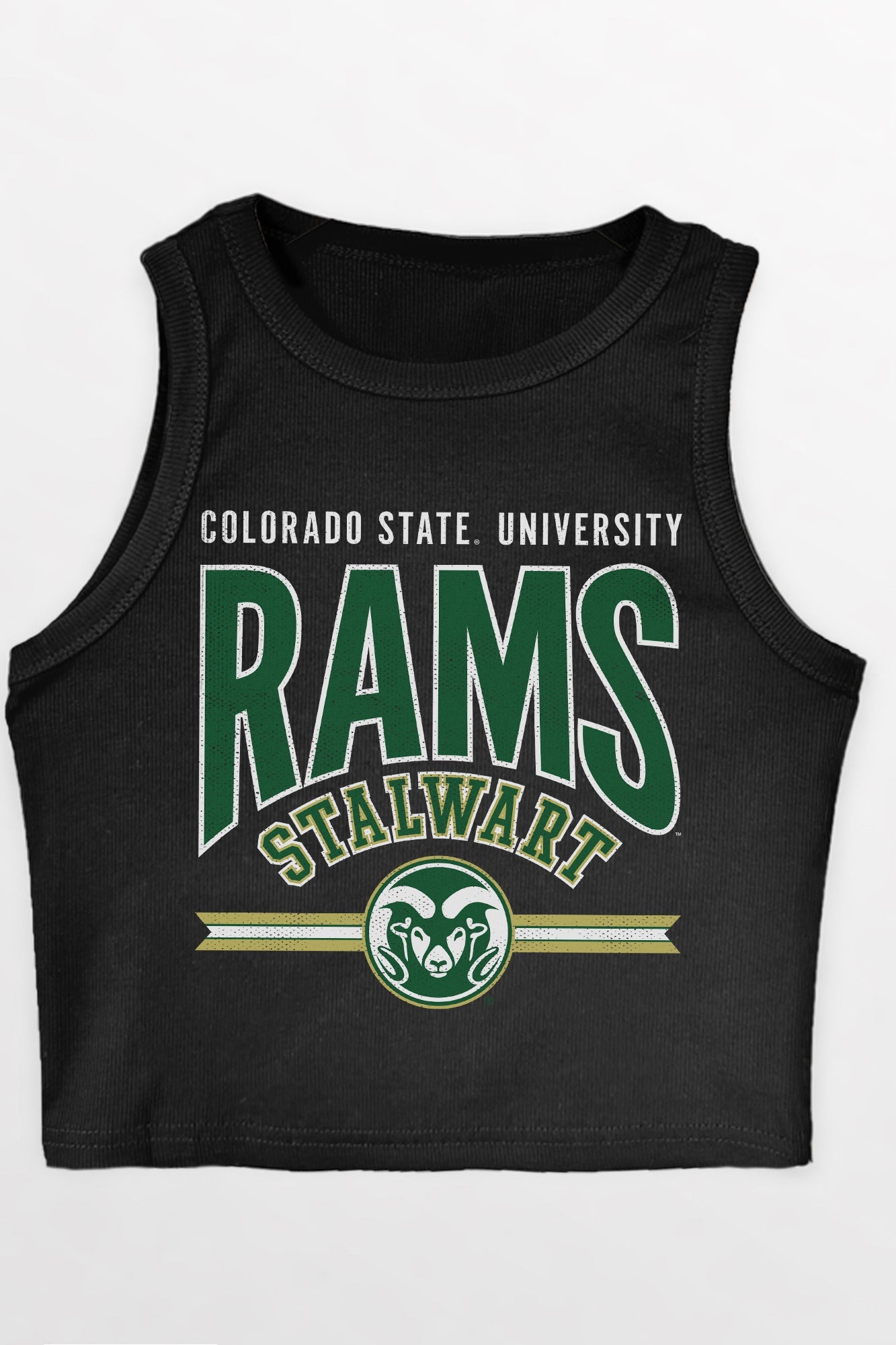 COLORADO STATE RAMS MIC DROP ESSENTIAL RIBBED CROP TANK