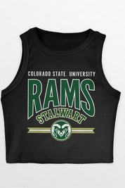COLORADO STATE RAMS MIC DROP ESSENTIAL RIBBED CROP TANK