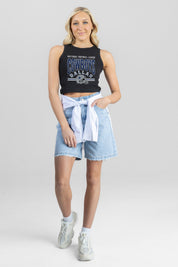 DALLAS COWBOYS MIC DROP ESSENTIAL RIBBED CROP TANK