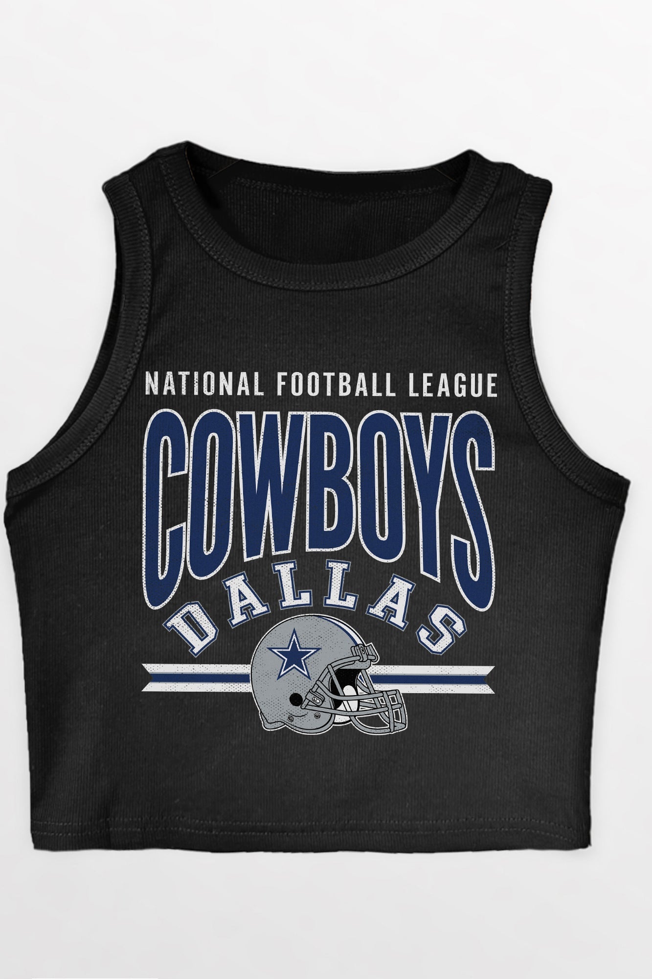 DALLAS COWBOYS MIC DROP ESSENTIAL RIBBED CROP TANK