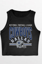 DALLAS COWBOYS MIC DROP ESSENTIAL RIBBED CROP TANK