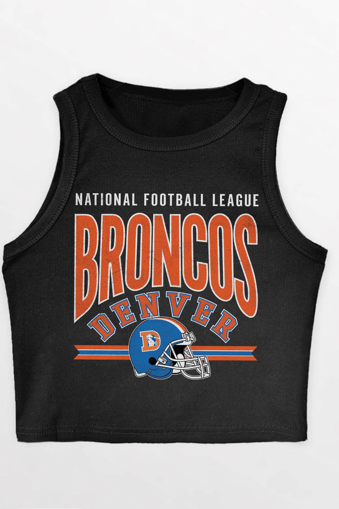DENVER BRONCOS MIC DROP ESSENTIAL RIBBED CROP TANK