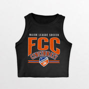 FC CINCINNATI MIC DROP ESSENTIAL RIBBED CROP TANK