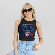 FC DALLAS MIC DROP ESSENTIAL RIBBED CROP TANK