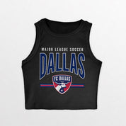 FC DALLAS MIC DROP ESSENTIAL RIBBED CROP TANK