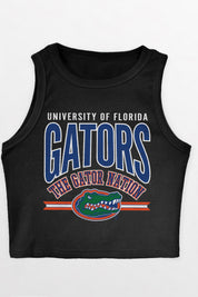FLORIDA GATORS MIC DROP ESSENTIAL RIBBED CROP TANK