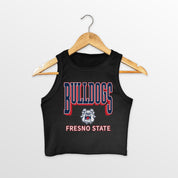 FRESNO STATE BULLDOGS PURE VICTORY ESSENTIAL RIBBED CROP TANK