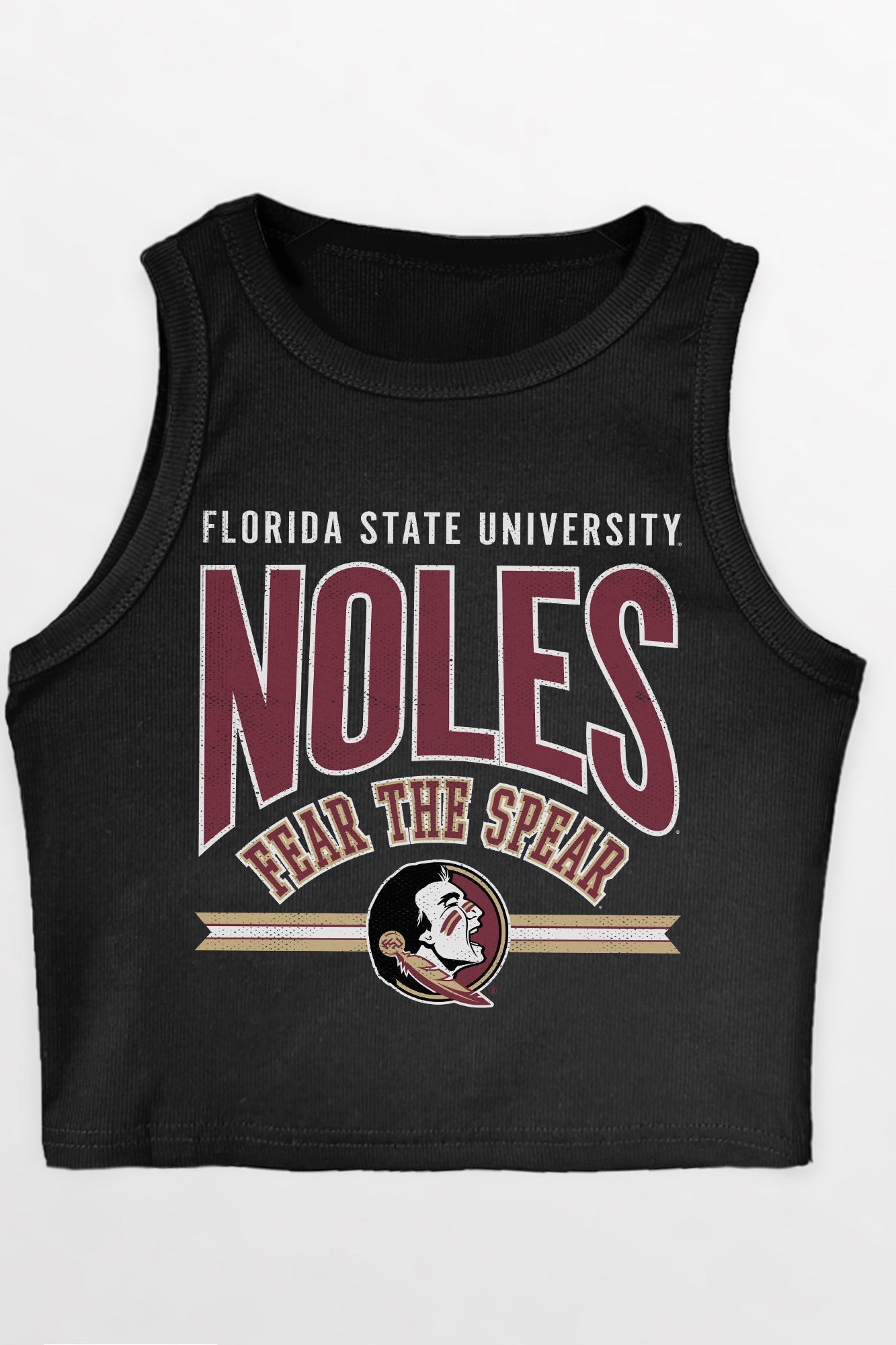 FLORIDA STATE SEMINOLES MIC DROP ESSENTIAL RIBBED CROP TANK